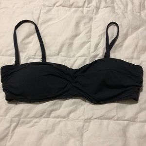 Black Roxy strapless swim top